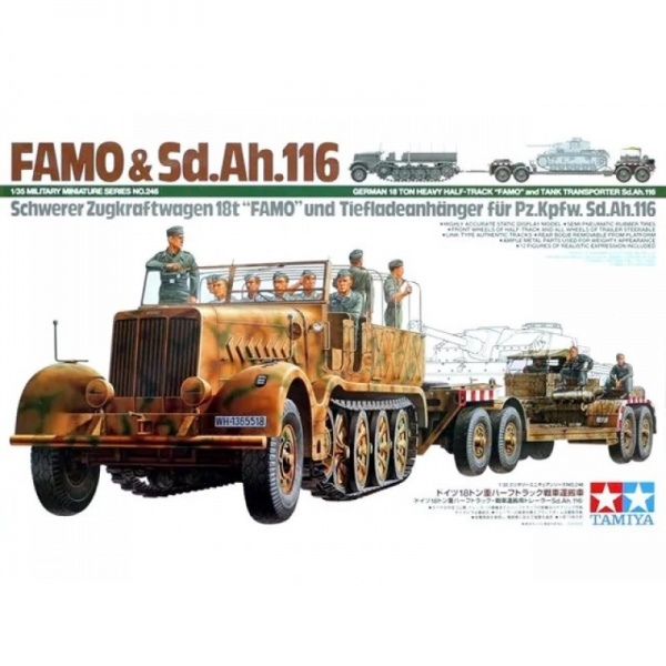 1/35 German Sd.Ah.116 Famo Tank Transporter Plastik Askeri Araç Maket Kiti