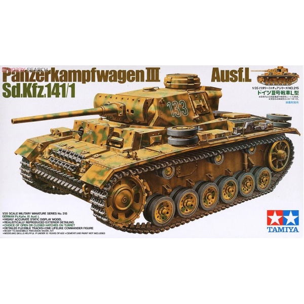 1/35 German Sd.kfz.141/1 Panzerkampfwagen III Ausf.L Plastik Tank Maket Kiti