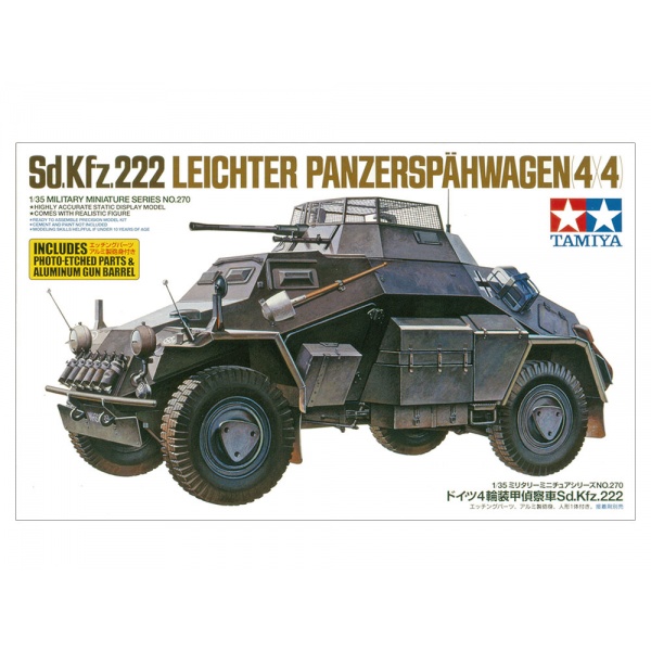 1/35 German Sd.Kfz.222 Leichter Panzerspahwagen Plastik Askeri Araç Maket Kiti