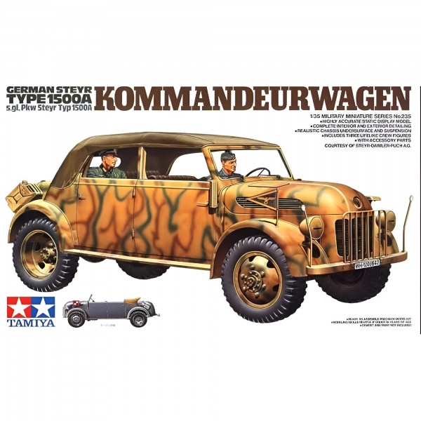 1/35 German Steyr Type 1500A Komandeurwagen Plastik Askeri Araç Maket Kiti
