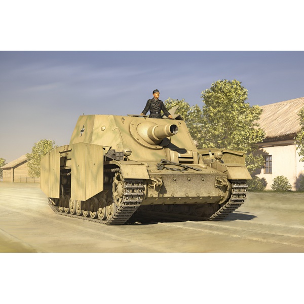 1/35 German Sturm Panzer lV early Sd.Kfx.166 Brumbar Plastik Tank Maket Kiti