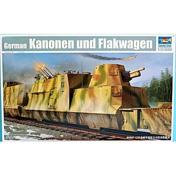 1/35 Kanonen Und Flakwagen Plastik Askeri Araç Maket Kiti