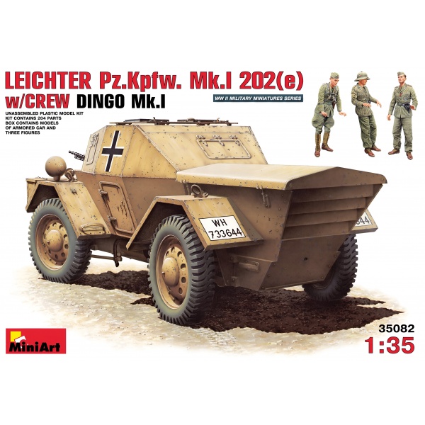 1/35 Leichter Pz.Kpfw. MkI 202(e) Mürettebat ile birlikte Plastik Askeri Araç Maket Kiti