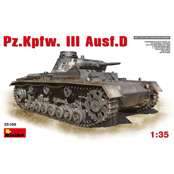 1/35 Pz.Kpfw.3 Ausf.D Plastik Tank Maket Kiti