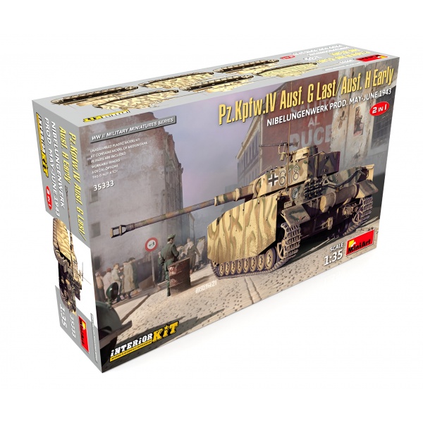 1/35 Pz.Kpfw.IV Ausf. G-Last/H-Early Nibelungenwerk Prod. (1943) 2in1 Interior Kit Plastik Tank Maket Kiti