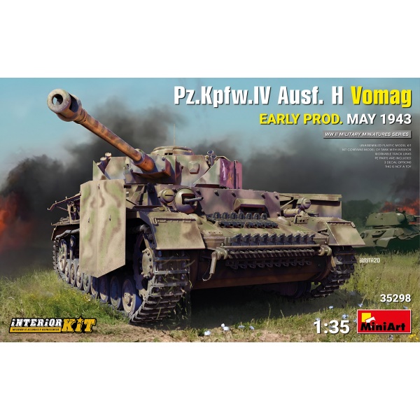 1/35 Pz.Kpfw.IV Ausf. H Vomag. Early Prod. May 1943. Interior Kiti Plastik Tank Maket Kiti