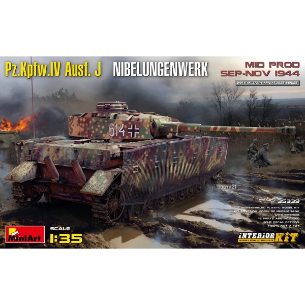 1/35 Pz.Kpfw.IV Ausf. J Nibelungenwerk. Mid Prod. (Eylül-Kasım 1944) Interior Kit Plastik Tank Maket Kiti