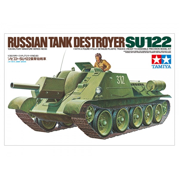 1/35 Russian Destroyer SU-122 Plastik Tank Maket Kiti