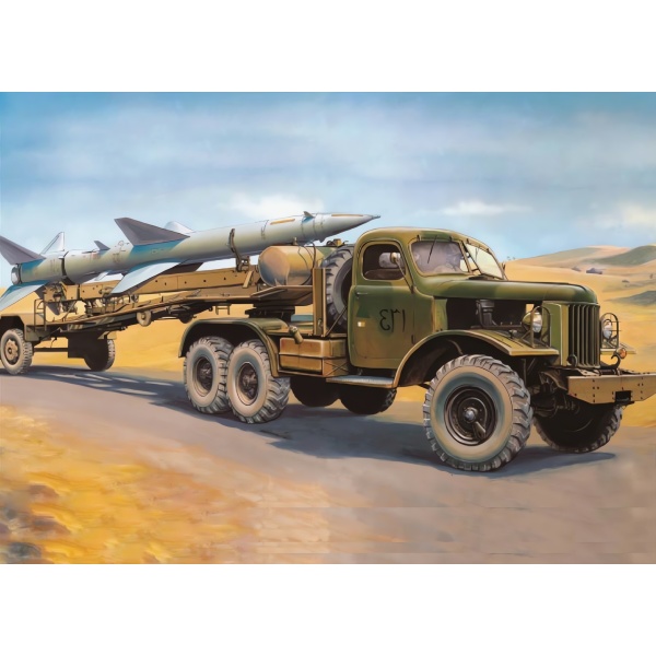 1/35 Russian Sam-2 Missile with Loading Cabin Plastik Askeri Araç Maket Kiti