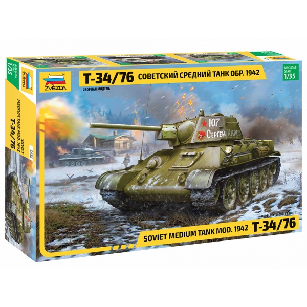 1/35 Russian T34/76 Mod 1942 Plastik Tank Maket Kiti