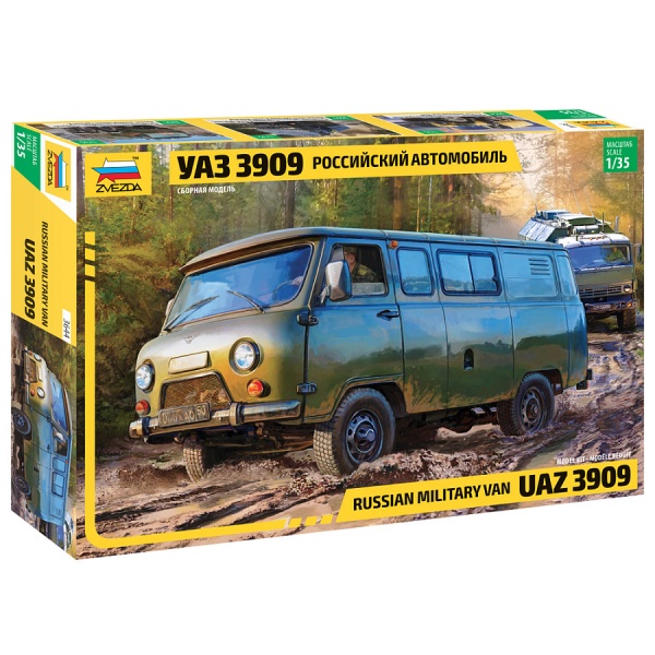 1/35 Russian UAZ 3909 Van Plastik Askeri Araç Maket Kiti
