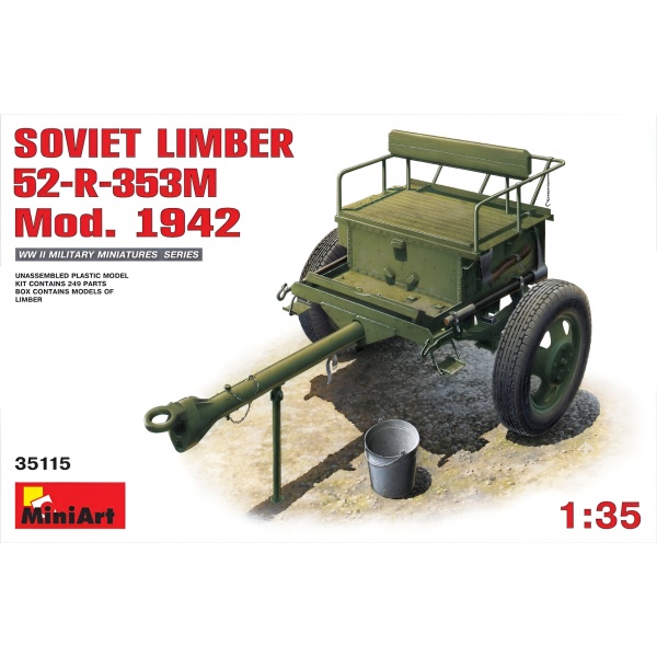 1/35 Sovyet Top Arabası Ön Parçası 52-R-353M Mod.1942 Plastik Maket Kiti
