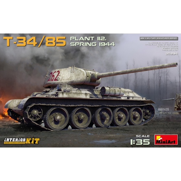 1/35 T-34-85 Plant 112. İlkbahar 1944. Interior Kit Plastik Tank Maket Kiti