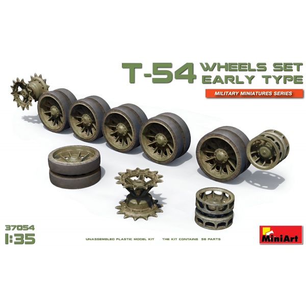 1/35 T-54 Tekerlek Seti. Early Type Plastik Maket Kiti