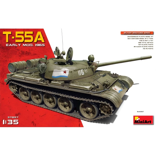 1/35 T-55A Early Mod. 1965 Plastik Tank Maket Kiti