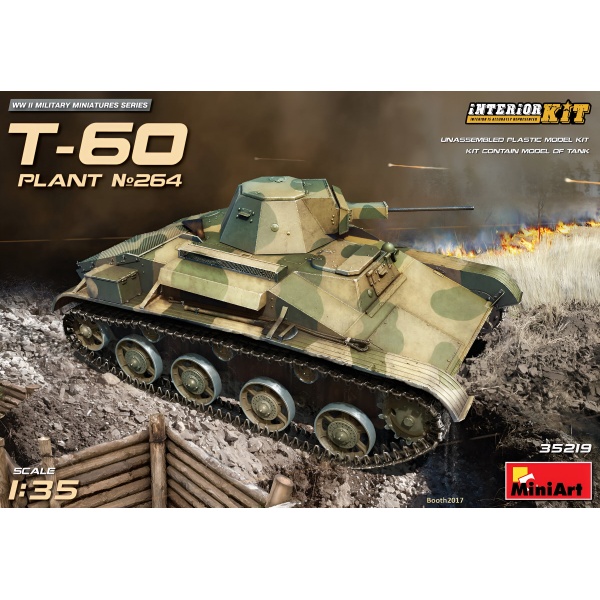 1/35 T-60 (Plant No.264, Stalingrad) Interior Kit Plastik Tank Maket Kiti