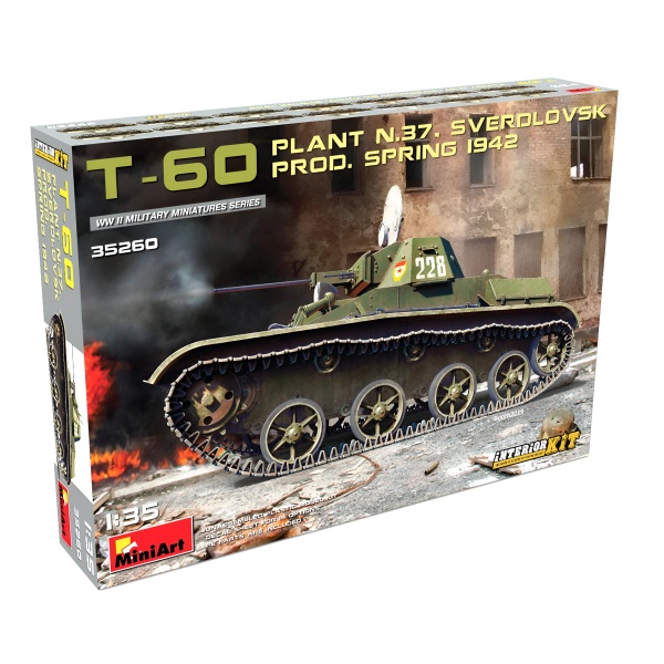 1/35 T-60 (Plant No.37) Prod. Spring 1942 Interior Kit Plastik Tank Maket Kiti