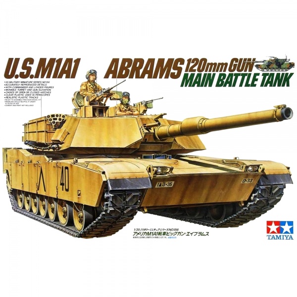 1/35 US. M1A1 Abrams 120mm Gun Plastik Tank Maket Kiti