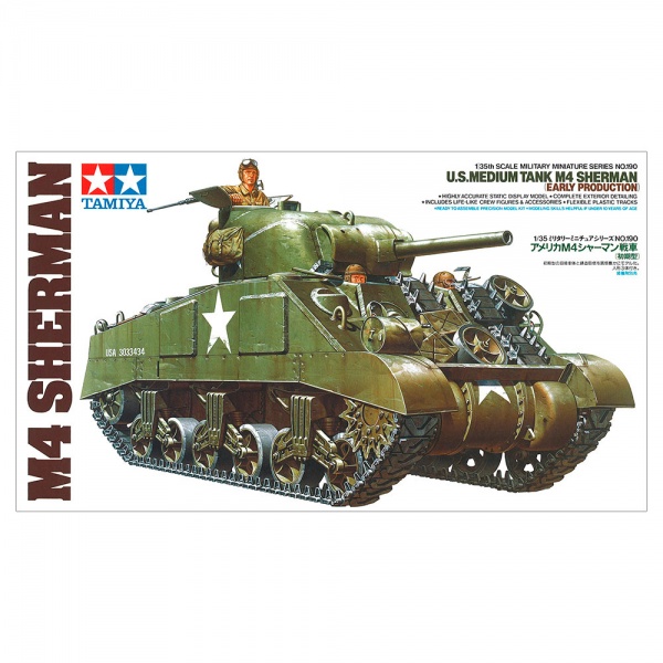 1/35 US. M4 Sherman Early Production Plastik Tank Maket Kiti
