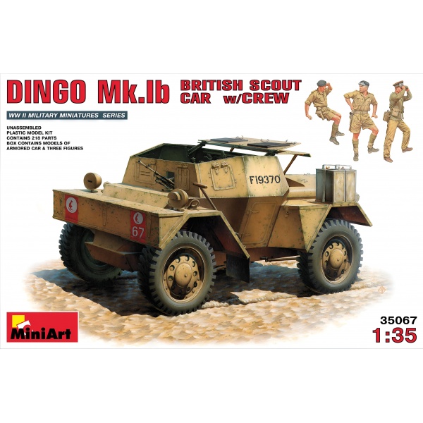 1/35 Zırhlı İngiliz Keşif Aracı Dingo Mk. 1b. Plastik Askeri Araç Maket Kiti
