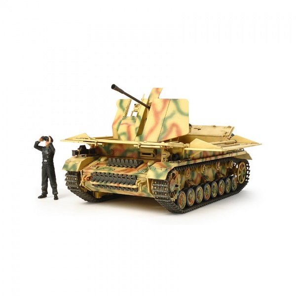 1/48 German Möbelwagen with Flak 43 Plastik Tank Maket Kiti