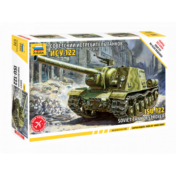 1/72 Russian ISU-122 Plastik Tank Maket Kiti