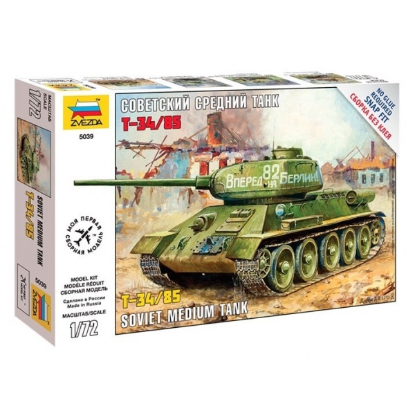 1/72 Russian T-34/85 Plastik Tank Maket Kiti