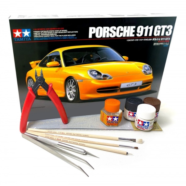1/24 Porsche 911 GT3 Plastik Araba Maket Kit (Hobi Başlangıç Seti)