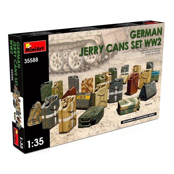 1/35 Alman Benzin Bidon Seti (II. Dünya Savaşı) Plastik Maket Kiti