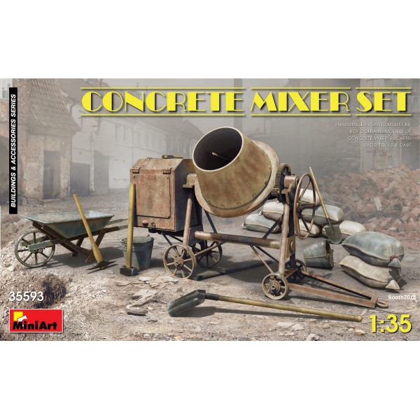 1/35 Beton Mikseri Seti Plastik Maket Kiti