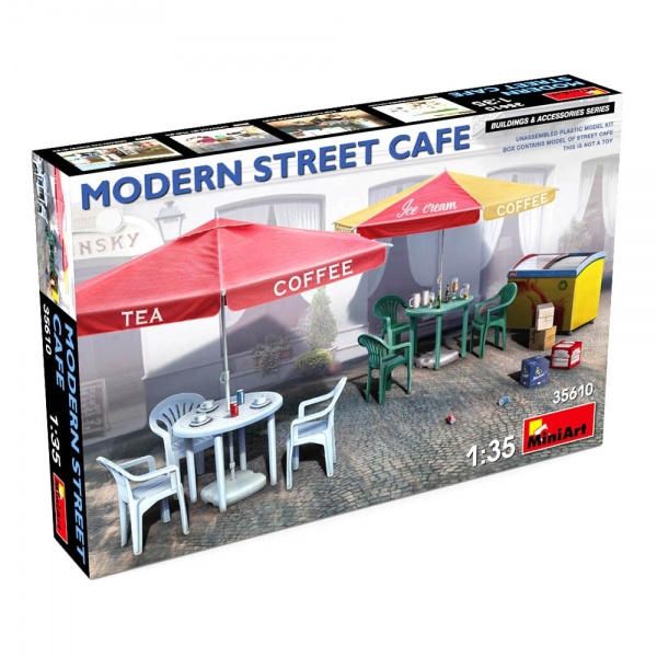 1/35 Modern Cadde Kafe Plastik Maket Kiti