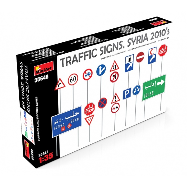 1/35 Trafik İşaretleri. Suriye 2010 Plastik Maket Kiti