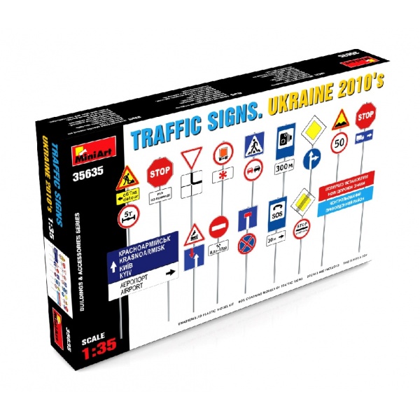 1/35 Trafik İşaretleri. Ukrayna 2010 Plastik Maket Kiti