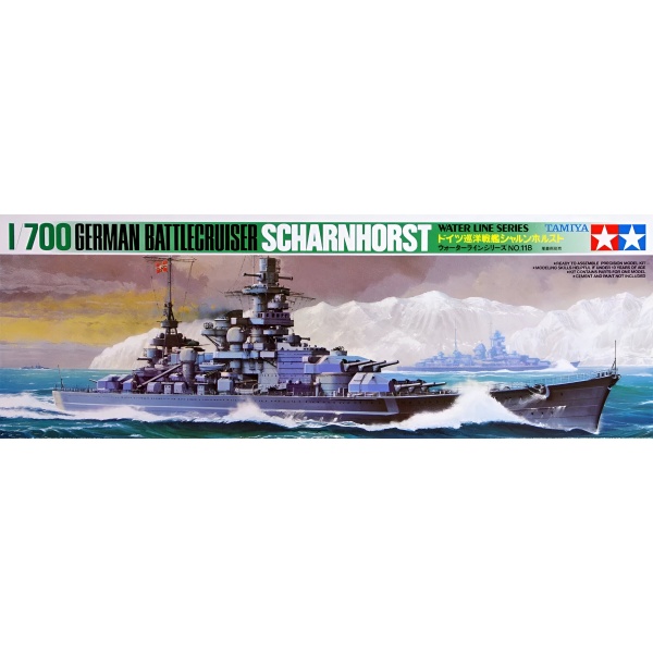 1/700 German Scharnhorst Plastik Savaş Gemisi Maket Kiti
