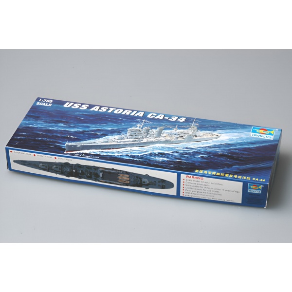 1/700 USS Astoria CA-34 1942 Plastik Savaş Gemisi Maket Kiti