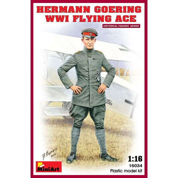 1/16 Hermann Goering I. Dünya Savaşı Pilotu Plastik Figür Kiti