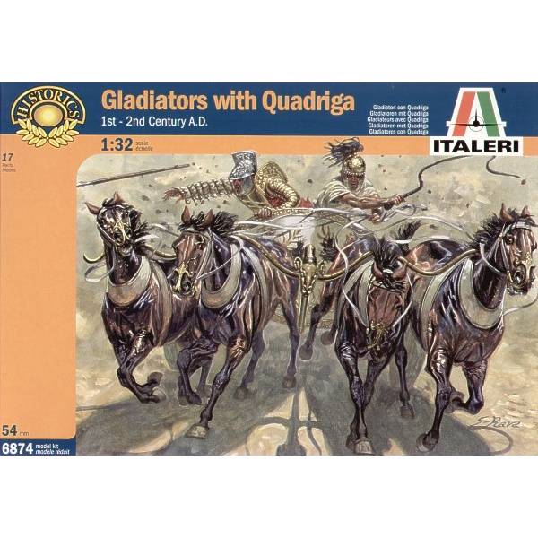 1/32 Gladiators With Quadriga Plastik Askeri Figür Kiti
