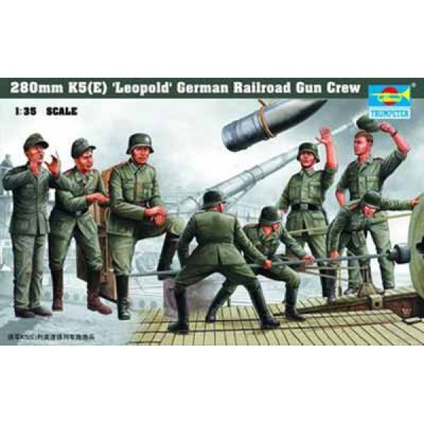 1/35 280mm K5 (E) "Leopold" German Railroad Gun Crew Plastik Askeri Figür Maket Kiti
