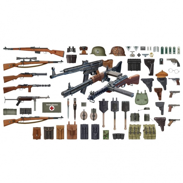 1/35 Alman Piyade Silahları ve Ekipmanları Plastik Kiti