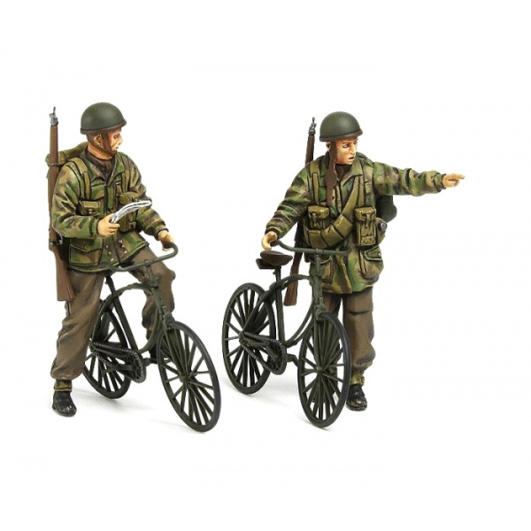 1/35 British Paratroop/Bicycle Plastik Askeri Figür Kiti