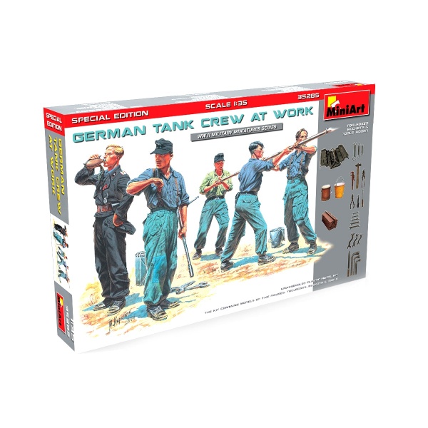 1/35 Çalışan Alman Mürettebatı Plastik Figür Kiti