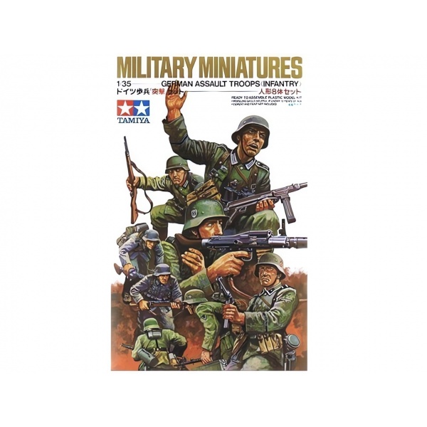 1/35 German Assault Troops Plastik Askeri Figür Maket Kiti