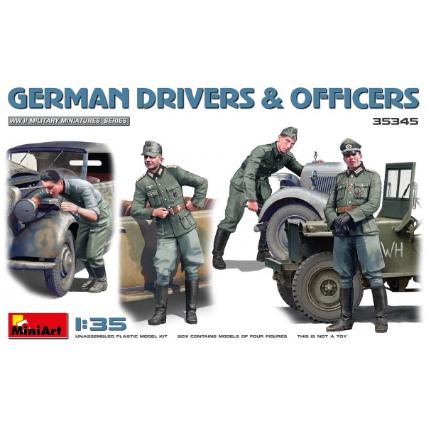 1/35 German Drivers & Officers Plastik Askeri Figür Kiti