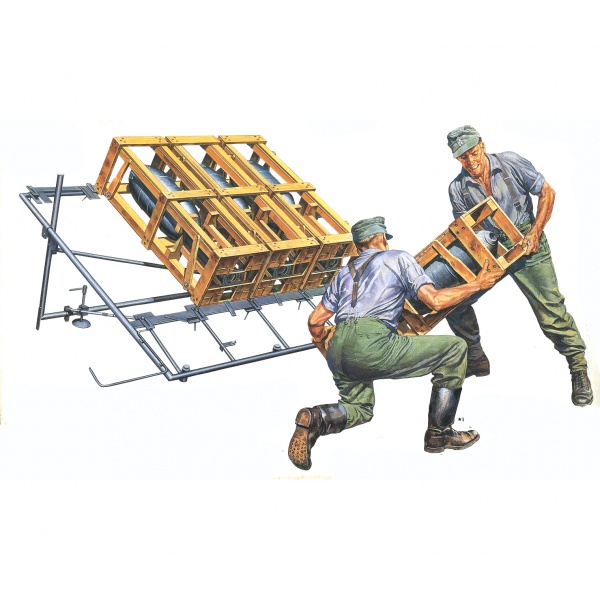 1/35 German Heavy Rocket Launcher Plastik Askeri Figür