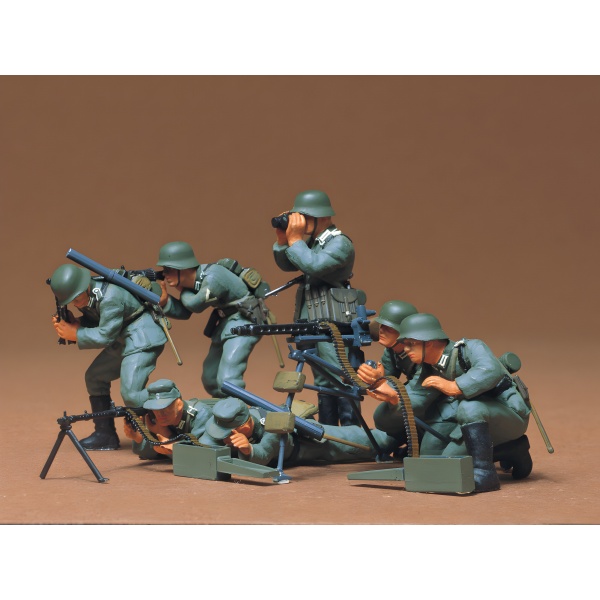 1/35 German Machine Gun Troops Plastik Askeri Figür Maket Kiti