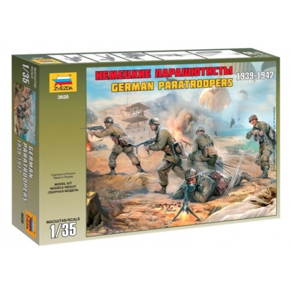 1/35 German Paratroops WWII Plastik Askeri Figür Maket Kiti