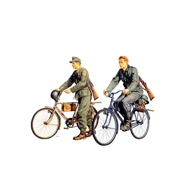 1/35 German Soldiers with Bicycle Plastik Askeri Figür Kiti
