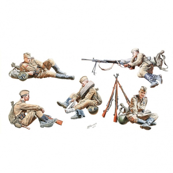 1/35 Mola Veren Sovyet Askerler Plastik Figür Kiti