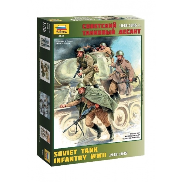 1/35 Soviet Tank Infantry WWII Plastik Askeri Figür Maket Kiti