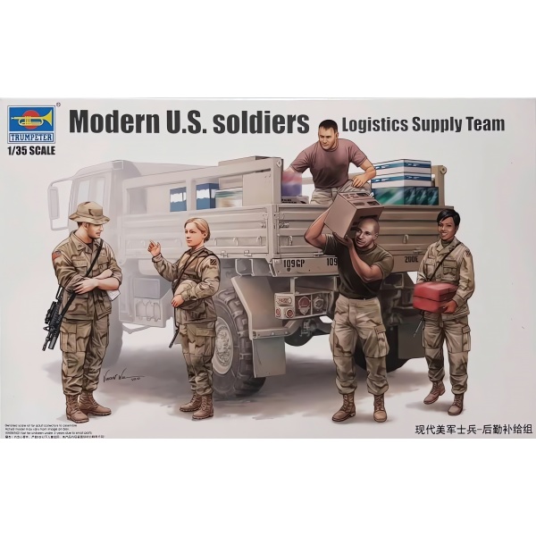 1/35 US. Soldiers-Logistics Supply Team Plastik Askeri Figür Maket Kiti